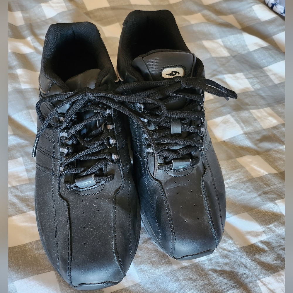 Black Leather Upper Dr Scholl's Kimberly Work Traction Sneakers 8.5 Women's